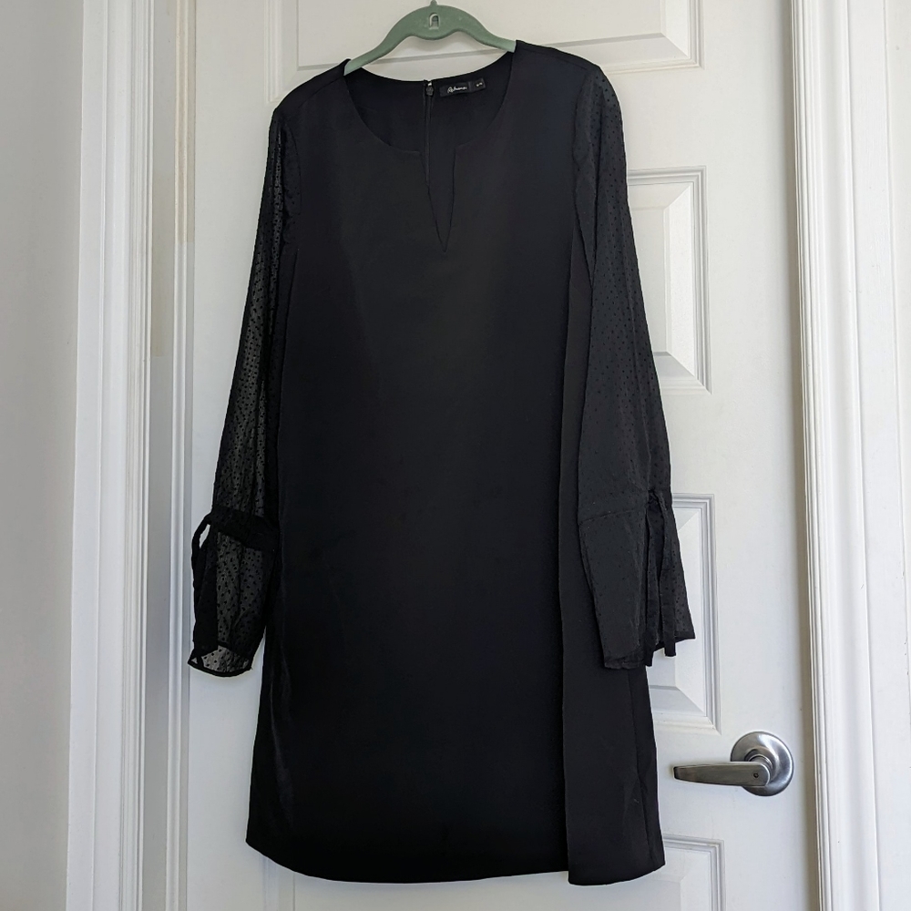 REITMANS | black dress with lace sleeves